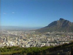 Blick vom Signal Hill auf das Stadtzentrum von Kapstadt