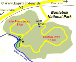 Karte  www.kapstadt-tour.de